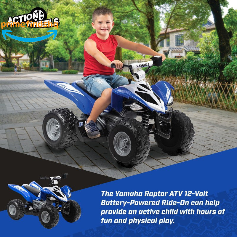Load image into Gallery viewer, 12 Volt Battery Powered Blue Ride-On ATV with Music Features
