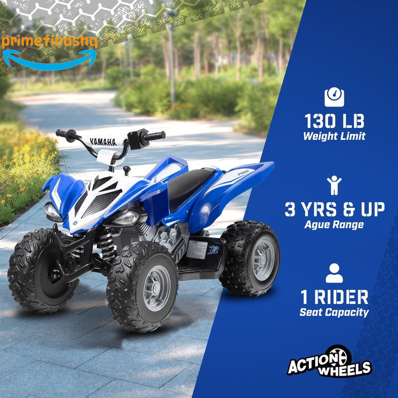 Load image into Gallery viewer, 12 Volt Battery Powered Blue Ride-On ATV with Music Features
