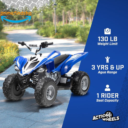 12 Volt Battery Powered Blue Ride-On ATV with Music Features