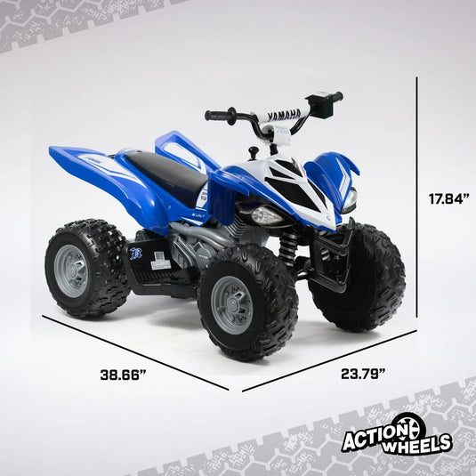 12V Battery-Powered Blue All-Terrain Ride-On ATV for Kids Ages 3+