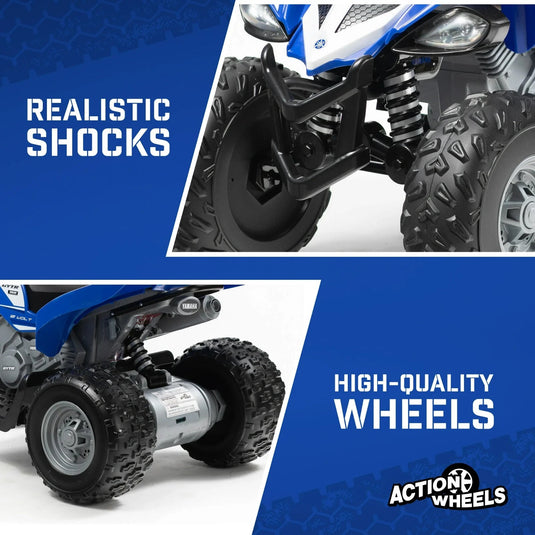 12V Battery-Powered Blue All-Terrain Ride-On ATV for Kids Ages 3+