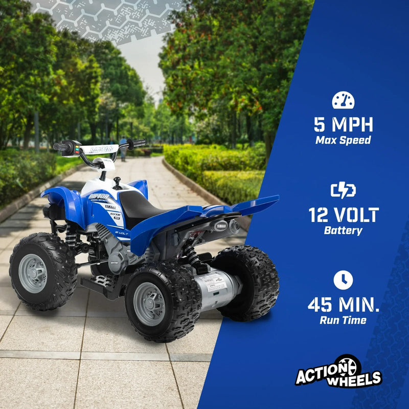 Load image into Gallery viewer, 12V Battery-Powered Blue All-Terrain Ride-On ATV for Kids Ages 3+
