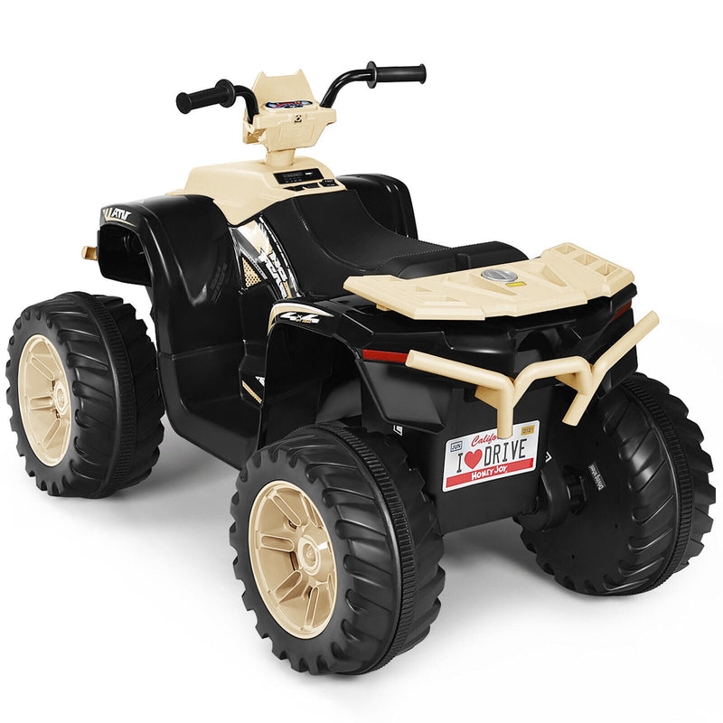 Load image into Gallery viewer, Yellow 12V Kids ATV Quad Ride On Car with LED Light and Music Toy
