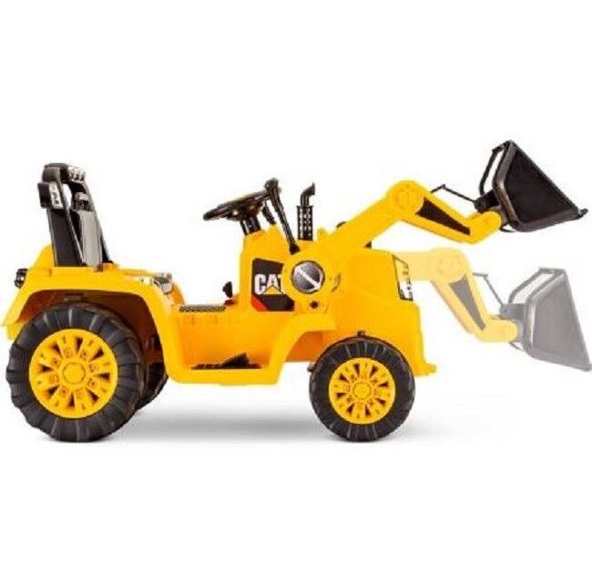 Load image into Gallery viewer, Yellow Battery-Powered Ride-On Backhoe for Kids with 6V Rechargeable Battery
