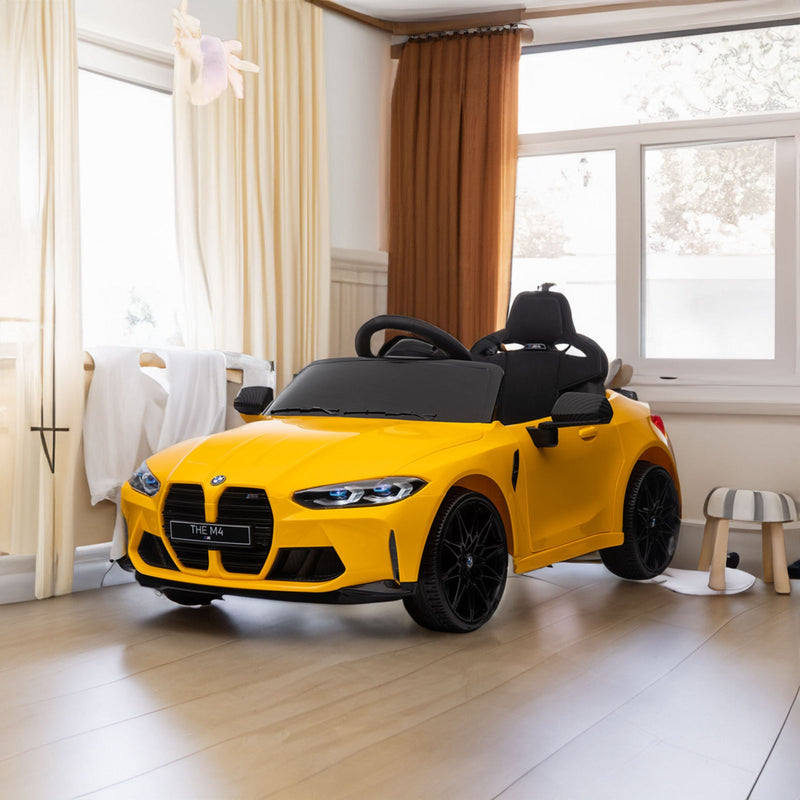Load image into Gallery viewer, 12V Yellow Kids Ride-On Toy Car with 2.4G Parent Remote Control and Three-Speed Settings
