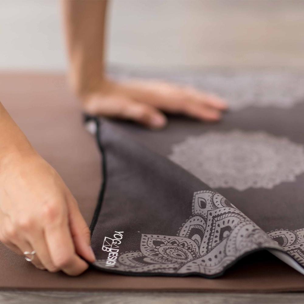 Yoga Hand Towel - Mandala Black