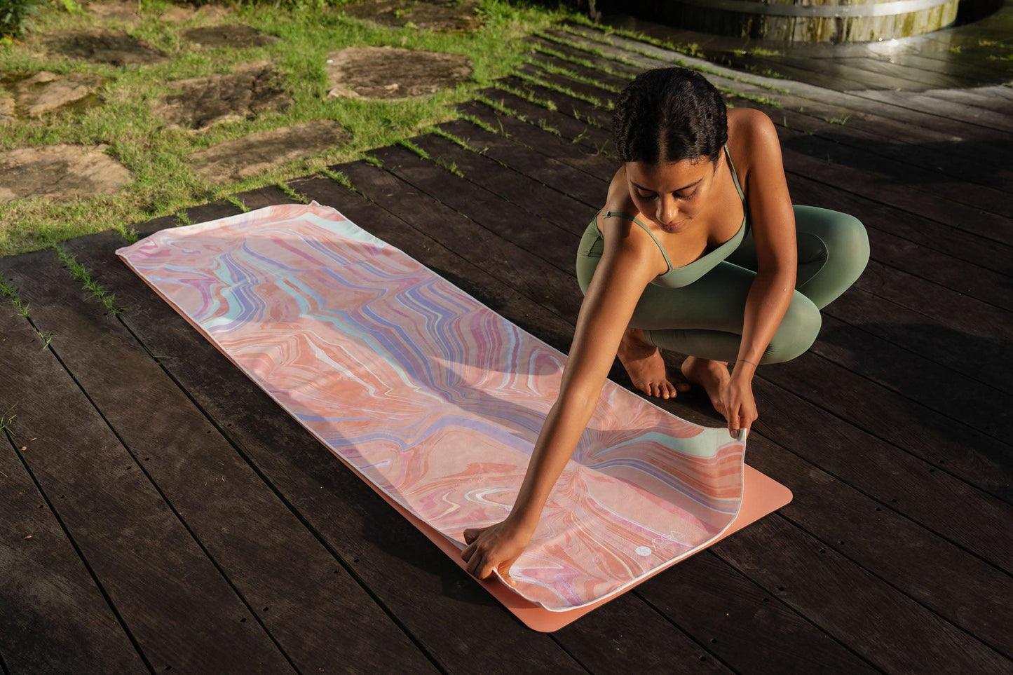 Yoga Mat Towel - Pearl