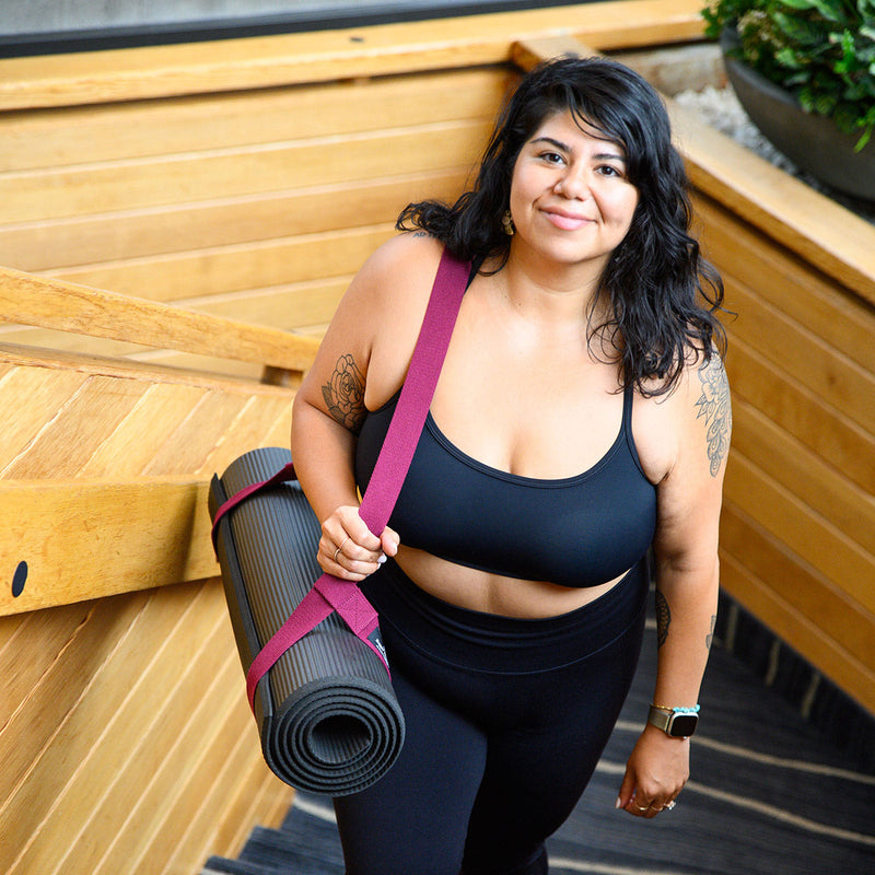 Load image into Gallery viewer, Strap Sling Yoga Mat Carrier
