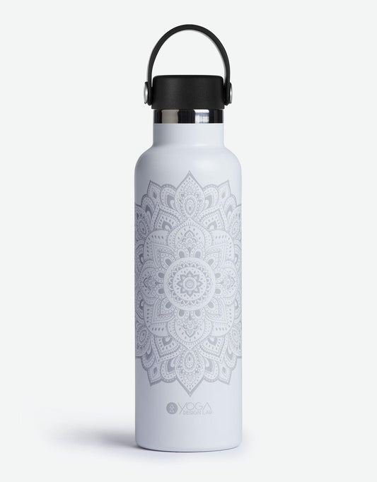Water Bottle - Mandala White