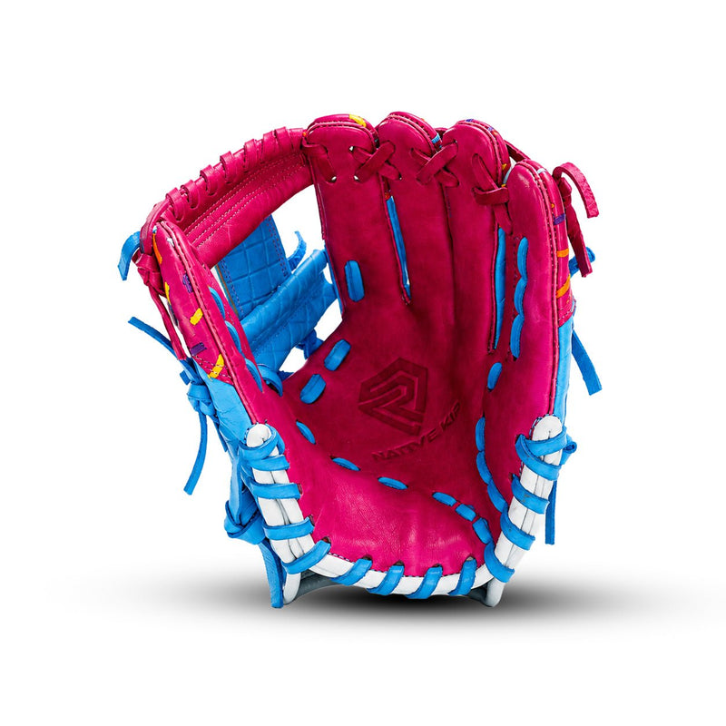 Load image into Gallery viewer, Youth Ball Glove - Ice Cream (Cotton Candy Blue and Pink)
