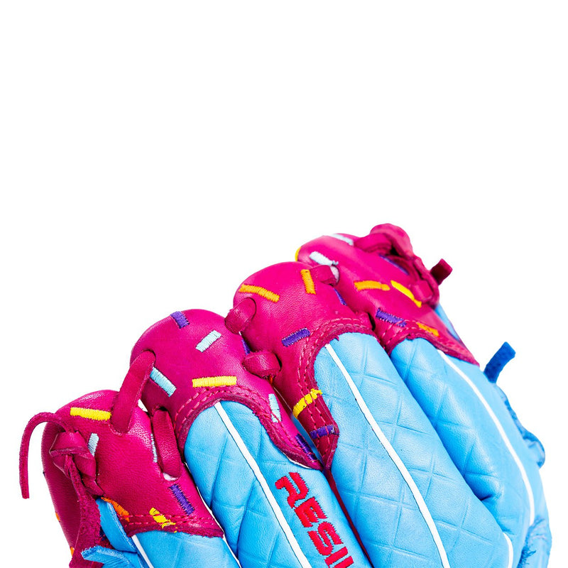 Load image into Gallery viewer, Youth Ball Glove - Ice Cream (Cotton Candy Blue and Pink)
