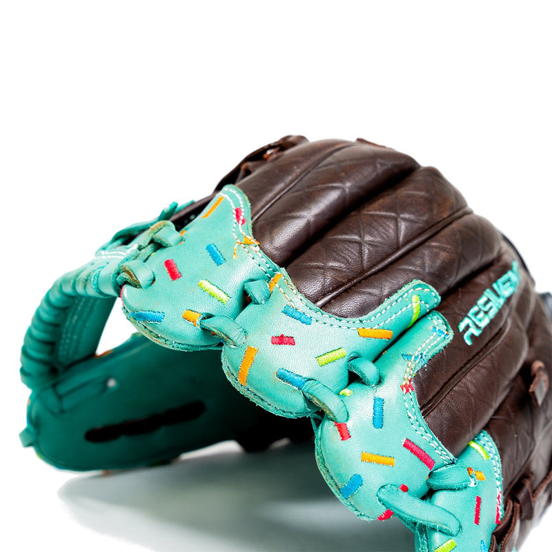 Load image into Gallery viewer, Youth Ball Glove - Ice Cream glove (Mint with Sprinkles)
