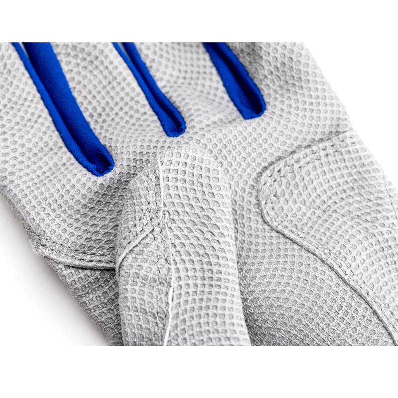 Load image into Gallery viewer, Youth Fastpitch Batting Gloves - Grey and Royal Blue
