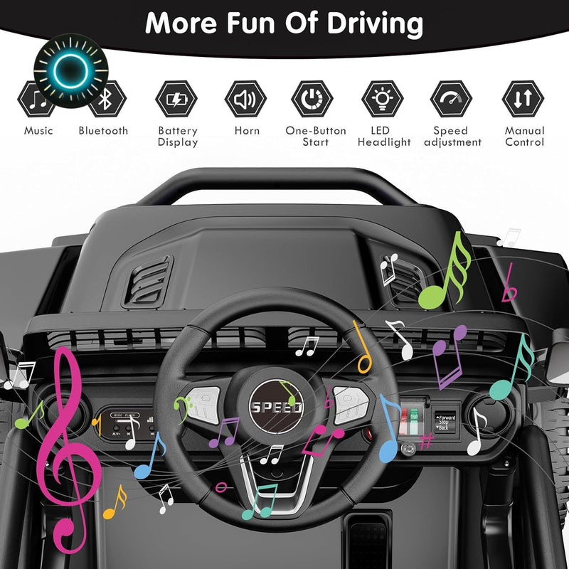 Load image into Gallery viewer, 12V Electric Ride-On Jeep Truck with Power Wheels for Toddlers Ages 1-3
