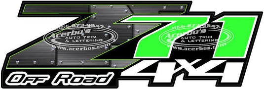 Chevrolet Z71 4x4 Off Road Steel Decals Set of 2