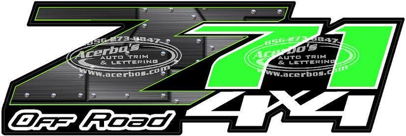 Load image into Gallery viewer, Chevrolet Z71 4x4 Off Road Steel Decals Set of 2
