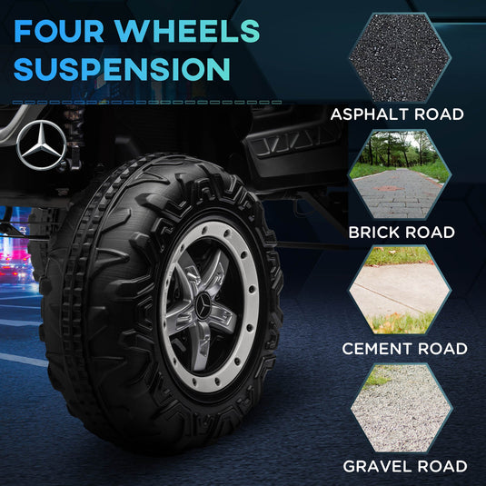 Mercedes-Benz Unimog 12V Kids Ride on Truck with Remote Control - Officially Licensed