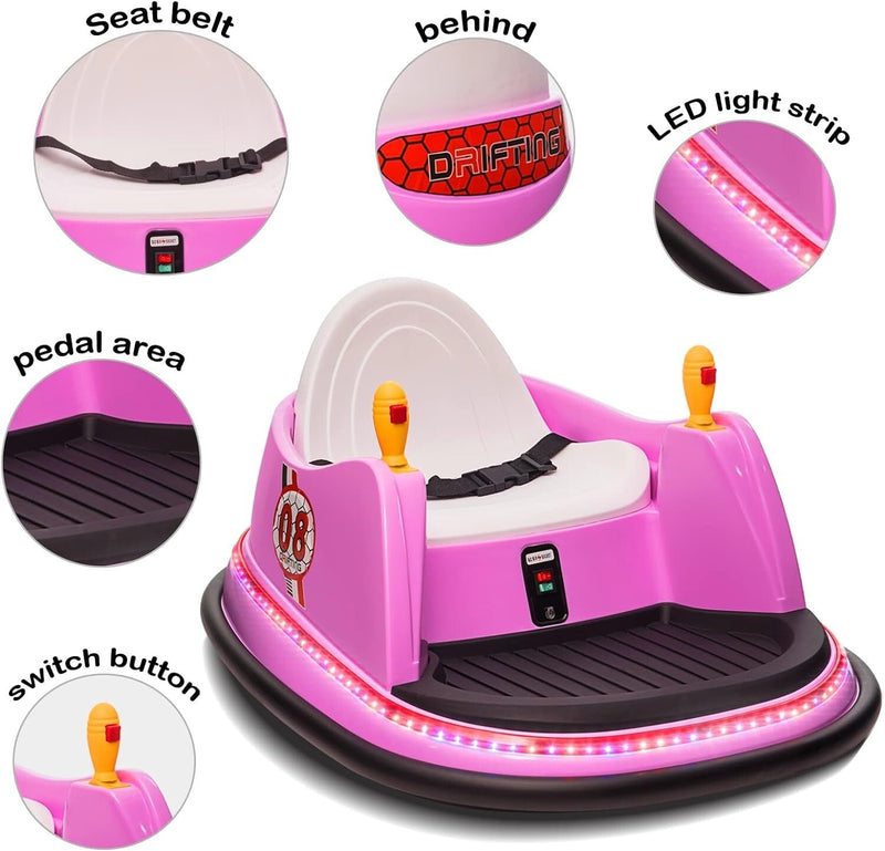 Load image into Gallery viewer, 12V Electric Ride-On Bumper Car for Kids and Toddlers Ages 2-6 Years - Purple
