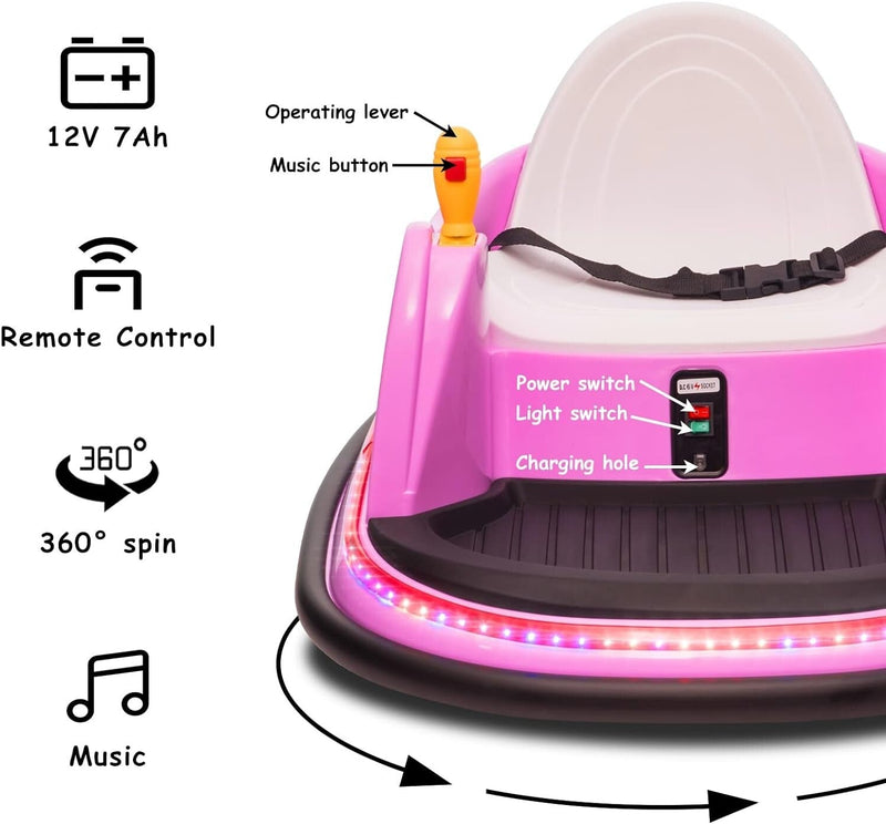 Load image into Gallery viewer, 12V Electric Ride-On Bumper Car for Kids and Toddlers Ages 2-6 Years - Purple
