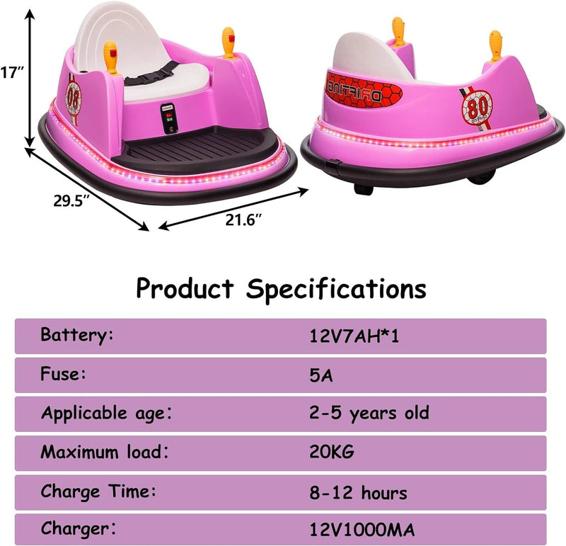 Load image into Gallery viewer, 12V Electric Ride-On Bumper Car for Kids and Toddlers Ages 2-6 Years - Purple

