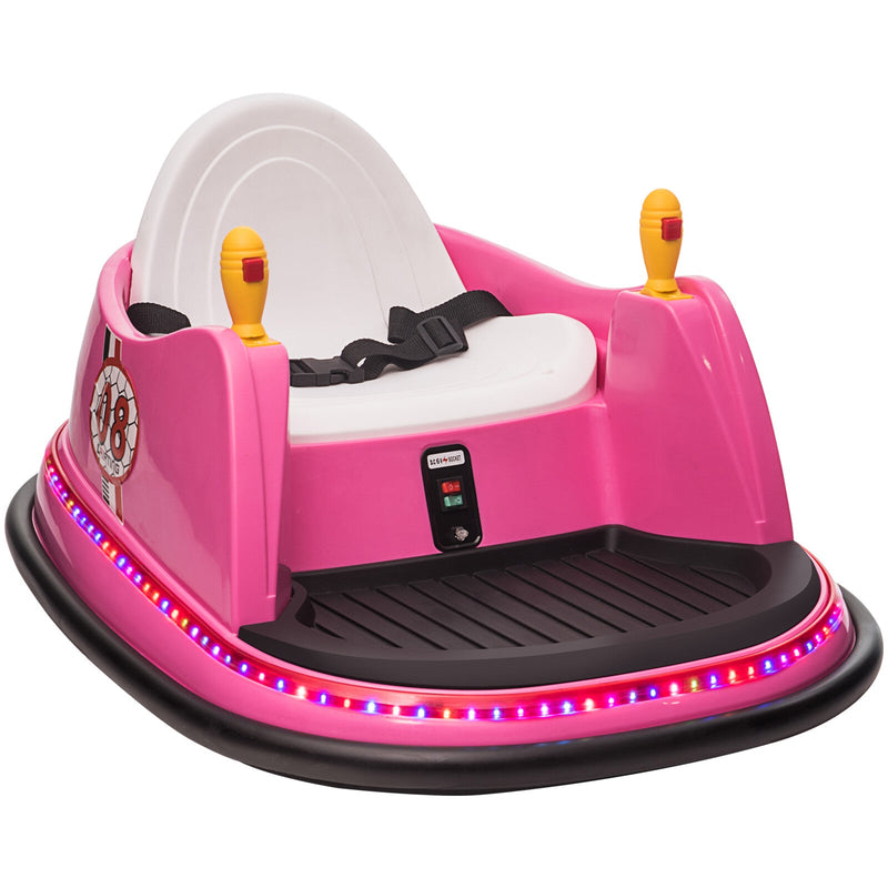 Load image into Gallery viewer, 12V Kids Ride-On Bumper Car with Remote Control, 360° Spin, and Flashing Lights for Toddlers

