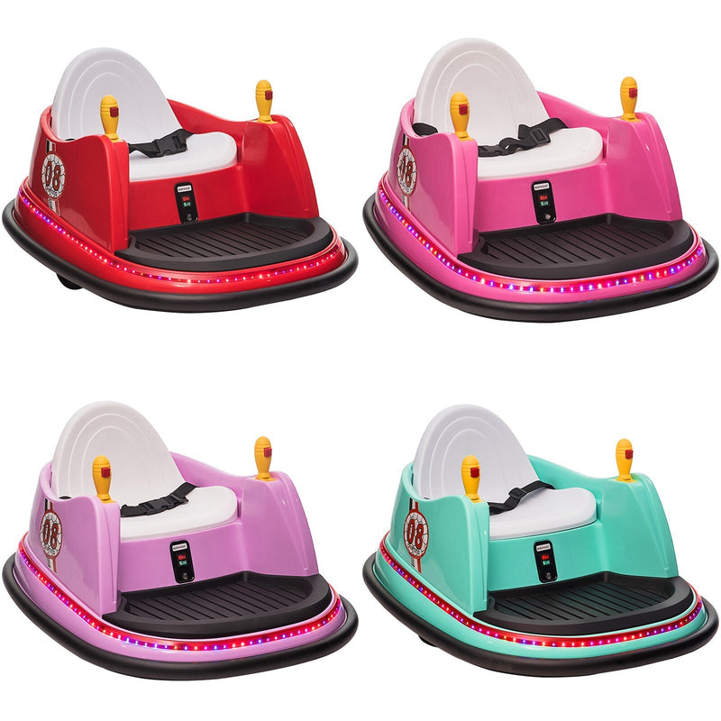 Load image into Gallery viewer, 12V Kids Ride-On Bumper Car with Remote Control, 360° Spin, and Flashing Lights for Toddlers
