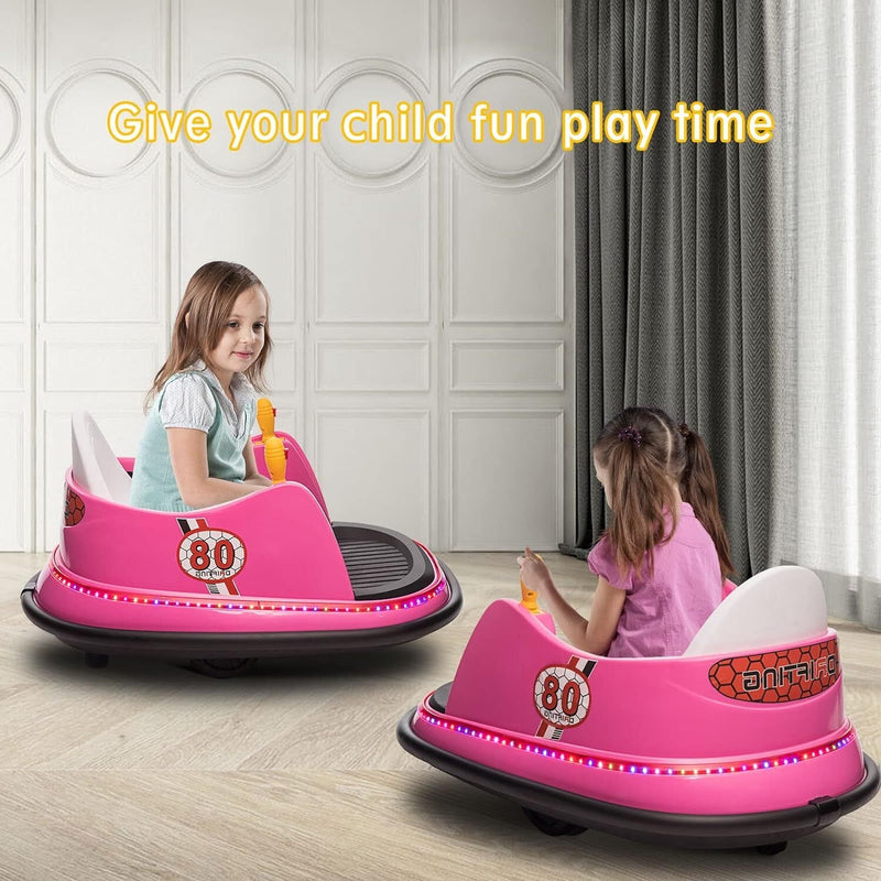 Load image into Gallery viewer, 12V Kids Ride-On Bumper Car with Remote Control, 360° Spin, and Flashing Lights for Toddlers
