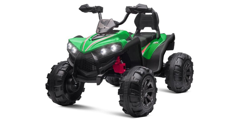 Load image into Gallery viewer, 12V Kids Electric Ride-On Off-Road ATV Quad Car Toy with 2 Speeds and LED Lights Green
