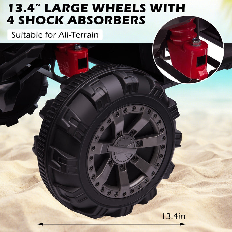 Load image into Gallery viewer, 12V Kids Electric Ride-On Off-Road ATV Quad Car Toy with 2 Speeds and LED Lights Green
