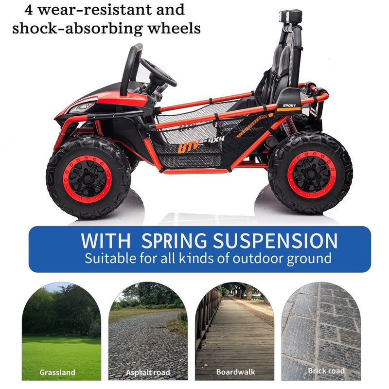 Load image into Gallery viewer, 24V Electric 2-Seater Kids Ride-On UTV Truck with 4WD and Remote Control, 4x80W Motors
