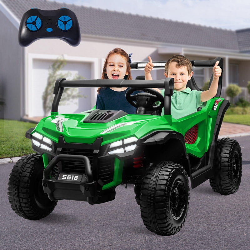 Load image into Gallery viewer, 24V Kids Electric 2-Seater Ride-On UTV Truck 55in with Remote Control and 4x80W Motors Green
