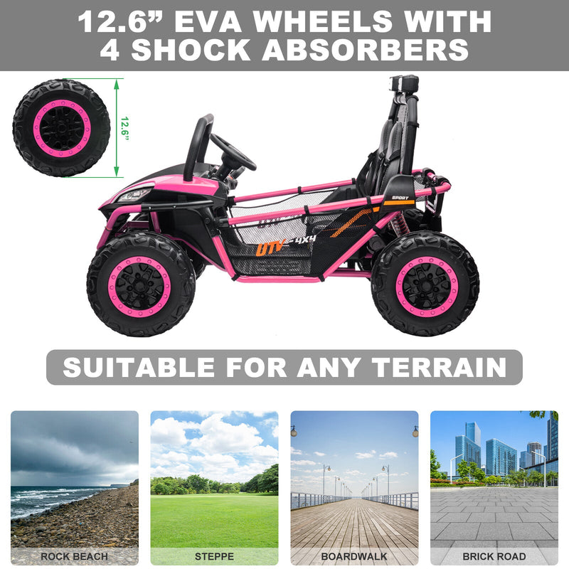 Load image into Gallery viewer, 24V Kids 2-Seater Ride-On UTV Car with 400W Motor, Metal Frame, and EVA Wheels
