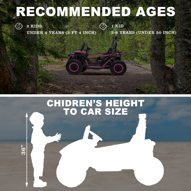 Load image into Gallery viewer, 24V Kids 2-Seater Ride-On UTV Car with 400W Motor, Metal Frame, and EVA Wheels
