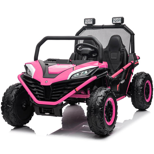 24V Kids 2-Seater Ride-On UTV Car with 400W Motor, Metal Frame, and EVA Wheels