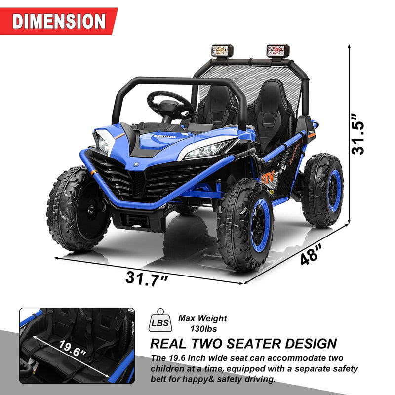 Load image into Gallery viewer, 24V Electric Kids 2-Seater Ride-On UTV Truck with 300W Motor, EVA Wheels, and Remote Control
