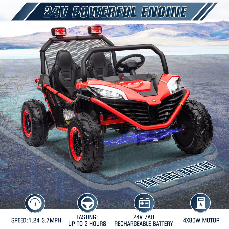 Load image into Gallery viewer, 24V Electric Kids Ride-On UTV Truck with 2 Seats, 4WD and Remote Control, 4x80W Motors
