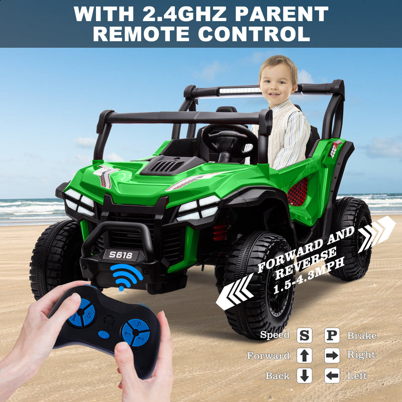 Load image into Gallery viewer, 24V Kids Electric 2-Seater Off-Road UTV Truck Ride-On Car with 4WD and 80W Motor
