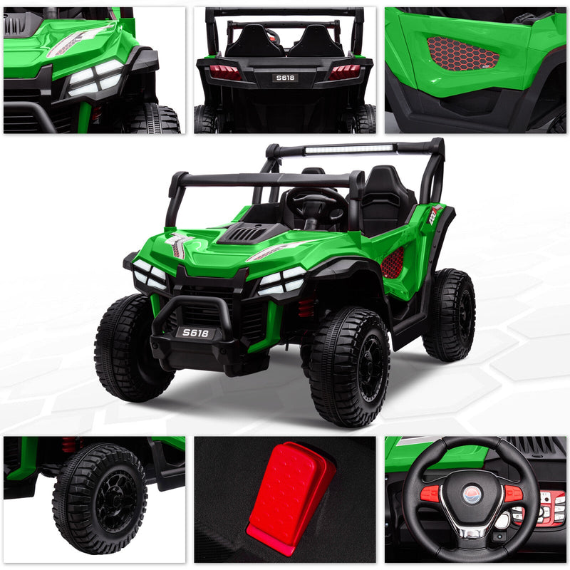Load image into Gallery viewer, 24V Kids Electric 2-Seater Off-Road UTV Truck Ride-On Car with 4WD and 80W Motor
