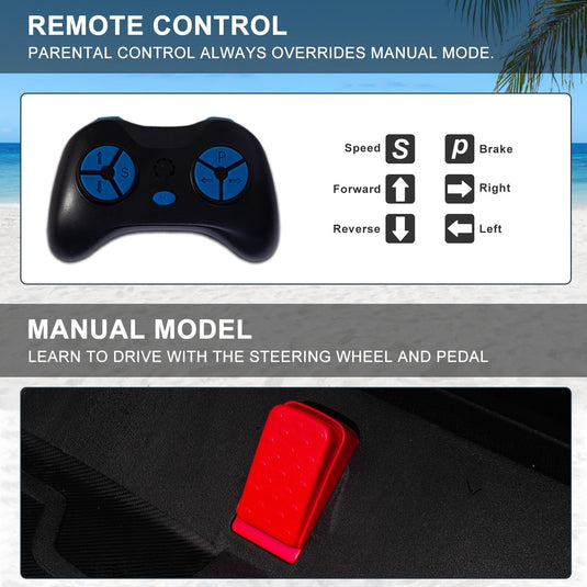 24V Kids Electric 4WD Ride-On UTV Truck, 2-Seater, Green, 80W Motor