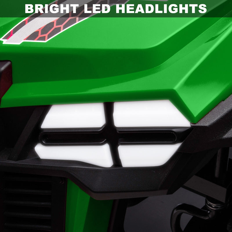 Load image into Gallery viewer, 24V Kids Electric 4WD Ride-On UTV Truck, 2-Seater, Green, 80W Motor
