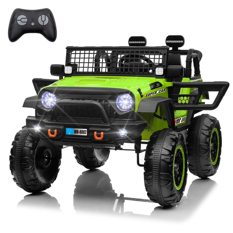 Load image into Gallery viewer, 12V Electric 4-Wheel Kids Ride-On Truck with Remote Control and 2 Seats, Green
