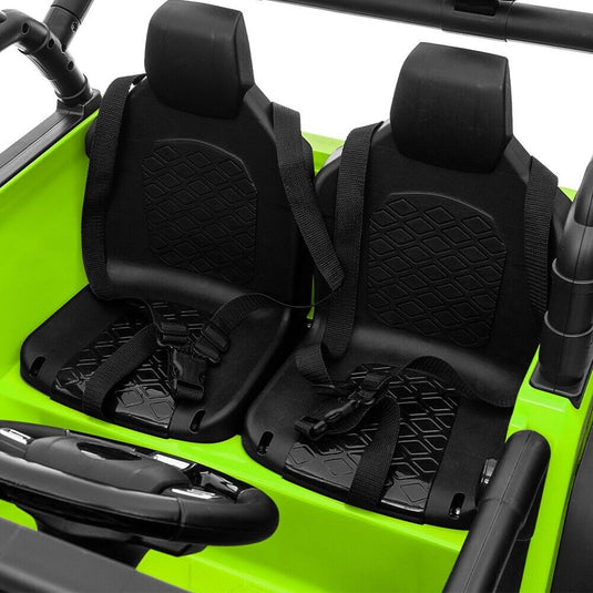 12V Electric 4-Wheel Kids Ride-On Truck with Remote Control and 2 Seats, Green