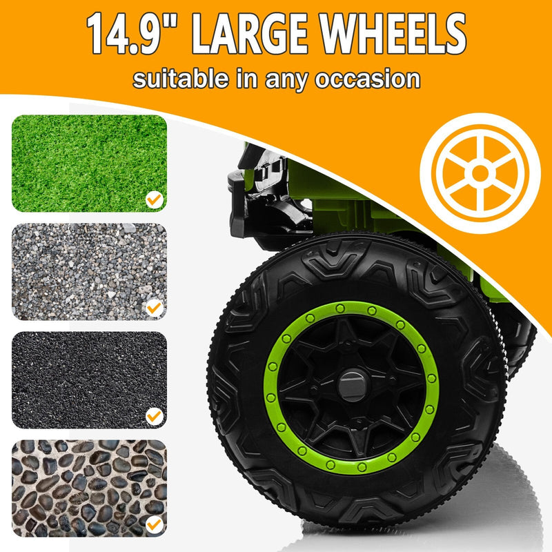 Load image into Gallery viewer, 12V Electric 4-Wheel Kids Ride-On Truck with Remote Control and 2 Seats, Green
