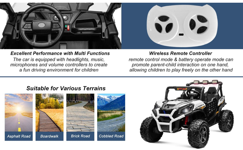 Load image into Gallery viewer, Electric Kids Ride-On 4WD/2WD UTV Truck with 24V Power, Bluetooth, and Music Features

