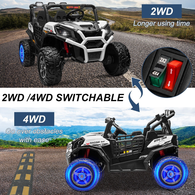 Load image into Gallery viewer, Electric Kids Ride-On 4WD/2WD UTV Truck with 24V Power, Bluetooth, and Music Features
