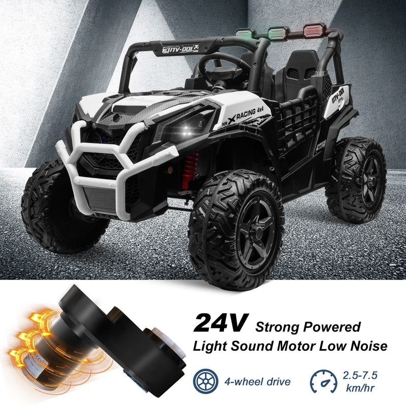 Load image into Gallery viewer, Electric Kids Ride-On 4WD/2WD UTV Truck with 24V Power, Bluetooth, and Music Features
