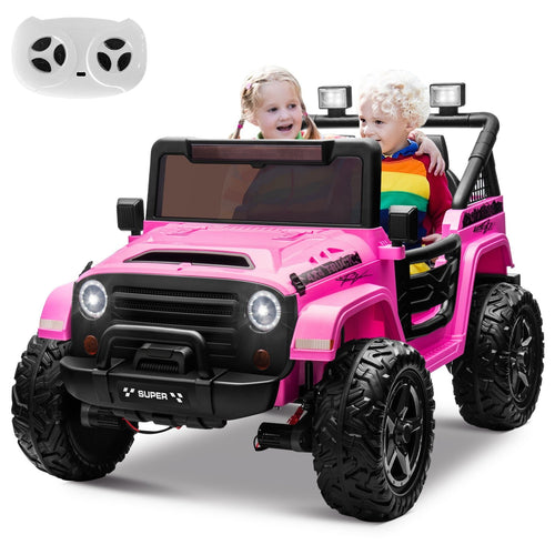 Kids Electric Ride-On Truck Car 24V 9AH Battery with 4WD/2WD Power - Purple