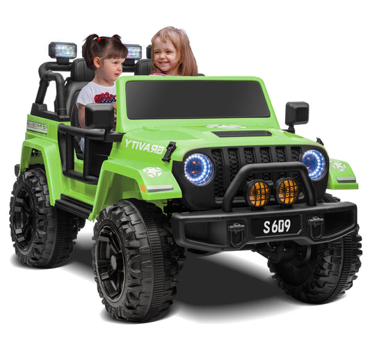 Kids 12V Electric Ride-On Jeep Truck with Remote Control and Powerful Battery