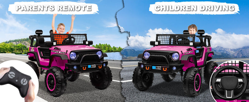 Load image into Gallery viewer, 12V Electric Kids Ride-On Truck with Remote Control and 2 Seats
