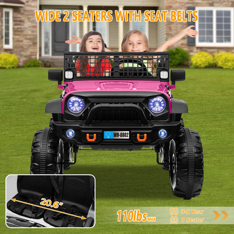 Load image into Gallery viewer, 12V Electric Kids Ride-On Truck with Remote Control and 2 Seats
